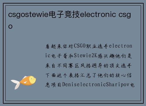 csgostewie电子竞技electronic csgo